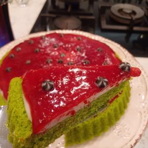 Karpuz görünümlü tart kek